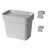 1 Set Hanging Trash Can Wall-mounted Large Capacity Wet Dry Dual Wide Opening Space-saving Storage Rubbish with Lid Waste Bin