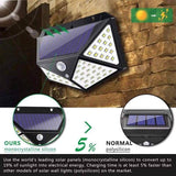 100 LED Solar Wall Lamp PIR Motion Sensor Light Outdoor Waterproof Garden Courtyard Solar Street Lights Lighting 3 Modes
