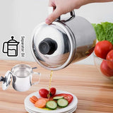 1.8L Stainless Steel Filter Separator Oil Storage Pot for Kitchen Tools