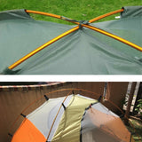 2 Person Tent Aluminum Pole Durable Lightweight 3.46m 2pcs Awning Tarp Rod Camping Equipment Tent Accessories
