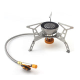 Backpacking Gas Stove Portable Folding Gas Burner Foldable Camping Cooker Stove with Box for Hiking,Rated Power 3500W