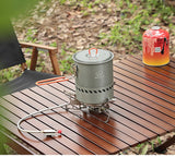 1.5L Portable Outdoor Fast-Heating Pot Utensil Camping Traveling Tableware With Gas Stove for Cooking Hiking Picnic Set