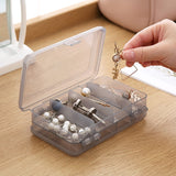 1 PC Double Layer Transparent Jewelry Storage Box Ring Earring Drug Pill Beads Portable Travel Plastic Storage Box With Cover