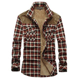 Men's Casual Plaid Flannel Shirts Autumn Winter Cotton Long Sleeve Fleece Shirt Camisa Masculina Army Military Thick Warm Shirts