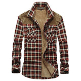 Men's Casual Plaid Flannel Shirts Autumn Winter Cotton Long Sleeve Fleece Shirt Camisa Masculina Army Military Thick Warm Shirts