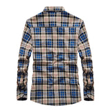 Winter Fleece Plaid Shirts Men Cotton Casual Long Sleeve Shirts Camisa Masculina Thick Warm Autumn Flannel Shirts Chemise Homme