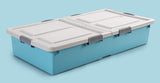 52L Large Plastic Under-bed Storage Containers Under Bed Storage for Clothes Blankets and Shoes