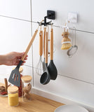 360 Degrees Rotatable Kitchen Hook Wall Door Hook For Storage Spoon Hanger Self Adhesive Multi-Purpose Hooks Organizer Accessory