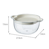 Kitchen Drain Basket Vegetables Fruits Washing Basket Transparent Plastic Washing Basin for Vegetables Strainer Rice Bowl Filter