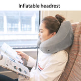 Auto Car Inflatable U-shaped Pillow Neck Headrest Travel Sleep Accessory for Airplane Highspeed Parts 3 Style Car Neck Pillow