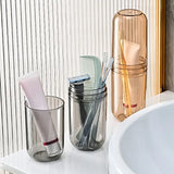 New Transparent Toothpaste Toothbrush Holder Travel Bathroom Organizer Portable Toothpaste Toothbrush Case with Wash Cup