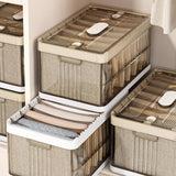 Clothes Storage Box 7 Grids Large Capacity With Lid Dustproof Pants Jeans Sweater Clothing Divider Closet Home Supplies