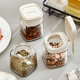 Glass Seasoning Jar Household Kitchen Sugar&Salt Seasoning Bottle FlipCap Quantitative Storage Seasoning Box Spice Containers