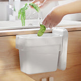 1 Set Hanging Trash Can Wall-mounted Large Capacity Wet Dry Dual Wide Opening Space-saving Storage Rubbish with Lid Waste Bin
