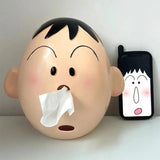 Kawaii Crayon Shin-Chan Anime Hobby Boochan Cartoon Paper Roller Creative Household No-Punch Tissue Box Wall Mounted Tissue Box