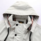 Fashion Men's Casual Windbreaker Jackets Hooded Jacket Man Waterproof Outdoor Soft Shell Winter Coat Clothing Warm Plus Size