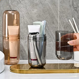 New Transparent Toothpaste Toothbrush Holder Travel Bathroom Organizer Portable Toothpaste Toothbrush Case with Wash Cup