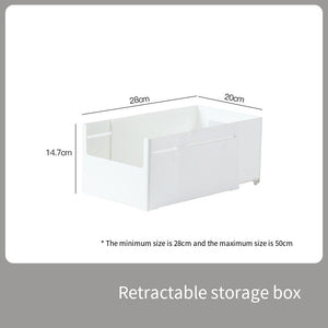 Storage Box Extra Large Kitchen Storage Box Desktop Sorting Utility Box Closet Drawer Type Retractable Right Angle Storage Box