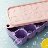 1pc Ice Grid mold Food Grade Silicone 8grids Quick Freezing ice DIY making tool household Ice box With Lid kitchen accessories