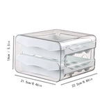 Refrigerator Egg Storage Organizer Egg Holder for Fridger 2-Layer Drawer Type Stackable Storage Bins Clear Plastic Egg Holder