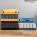 58L Tackle Box Organizer With Seat, Folding Storage Container with Lids Camping box Storage Bins for Fishing Car Trunk Gardening