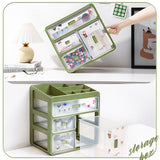 3/4 Layers INS Desktop Pull-Out Office Stationery Storage Box Bedroom Dormitory Cosmetics and Skincare Sundries Organizer