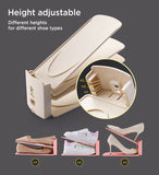 6-Pack Shoe Storage Rack Double-Layer Adjustable Removable Space-Saving Storage Box Shoe Cabinet Finishing Rack