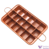 Portable Pan Non Stick Cake Baking Pans with Dividers 18 Pre-slice Brownie Baking Tray Bakeware