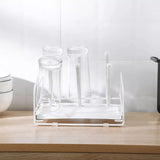 Carbon Steel Cup Holder for Storing Glasses, Mugs Cup Storage Rack Household Tea Cup Draining Water Rack