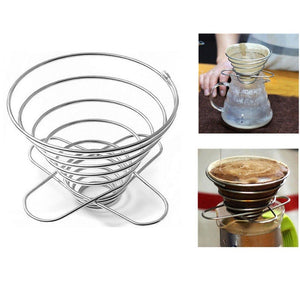 1PC Stainless Steel Pour Over Cone Dripper Coffee Filter Tea Strainer Folding