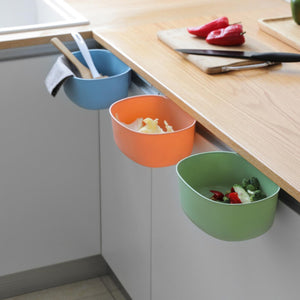 Kitchen Plastic Under Sink Side Hook Rack Container Food Disposal Tool for Cabinet Door Hanging Organizer