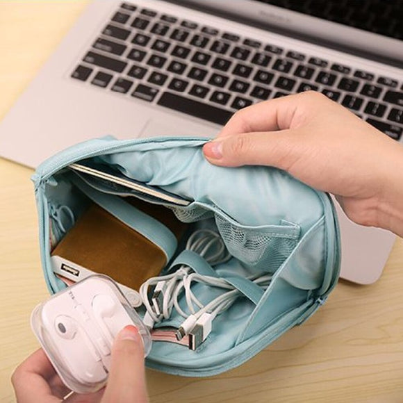 Travel portable storage bag multifunctional small mobile phone headset data cable charger storage bag finishing bag