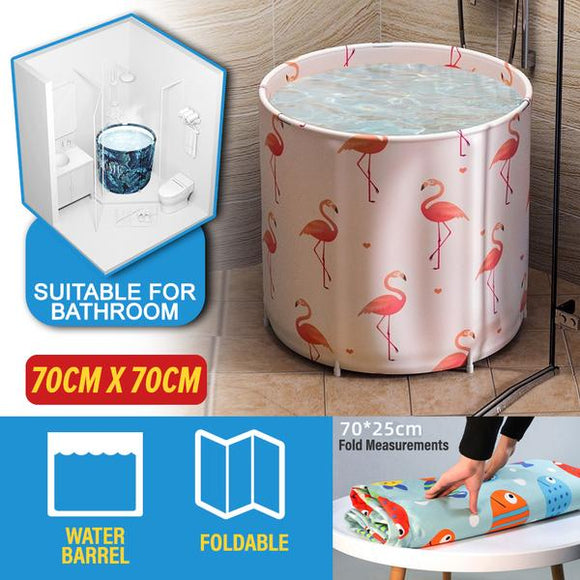 [ 70CM X 70CM ] Foldable Bathing Barrel Water Container