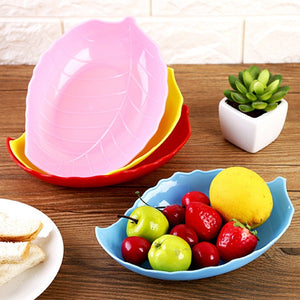Creative household melamine tree leaf-shaped plastic fruit plate dried fruit plate snack candy plate