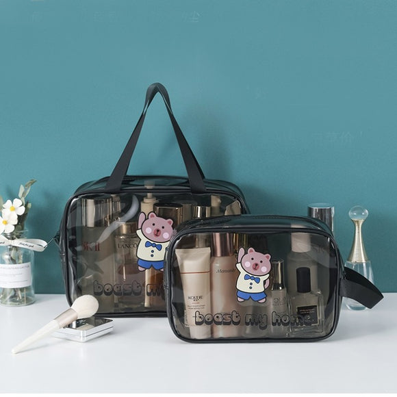 Transparent Makeup Bag PVC Transparent Cosmetic Bag Beauty Bag Cosmetic Bag Make Up Bag Storage Bathtub Wash Bag
