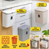 Wall Mounted Hanging Kitchen Household Waste Bin Trash Can