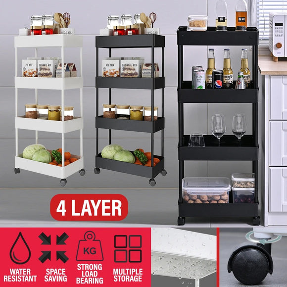 [ 4 LAYER ] Household Storage Multilayer Portable Shelf Rack