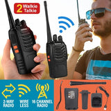 BAOFENG BF-888S Wireless Walkie Talkie 16-Channel 2 Way Radio with LED Light [ 2pcs ]