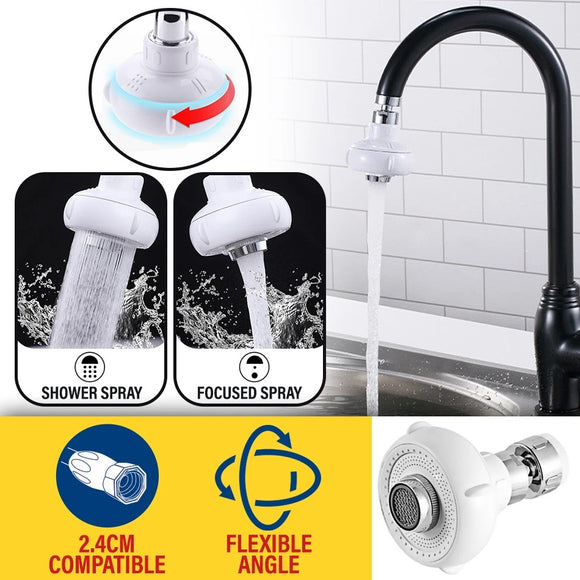 2 IN 1 Splash Proof Faucet Pipe Shower Tap Head