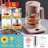 [ 1.5L ] 800W Multifunction Electric Kettle Glass Jar and Steamer