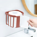 Bathroom Toilet Paper Rack Holder Wall Mounted Adhesive Organizer No-Drill Leachate Large Capacity Tissue Holder Home Decoration