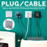 Wall Mounted Power Cord Storage Hook Cable Wire Socket Plug Management Storage Organizer