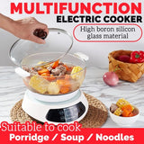 [ 2.4L ] 1200W Multifunction Glass Hot Pot Electric Cooker Cooking Pot