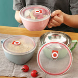 Creative household stainless steel instant noodle bowl with lid Student dormitory instant noodle cup lunch box lunch box eating bowl