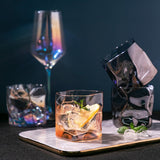 Nordic Origami Shaped Glass Glass Transparent Wine Glass Coffee Cup Drinking Glass Cocktail Glass