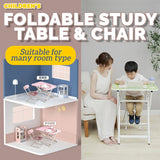Children Foldable Study Table Desk & Chair Set