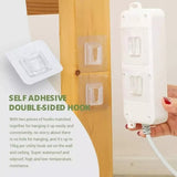 10pcs Double-sided Adhesive Wall Hooks Waterproof Oilproof Self Adhesive Hooks