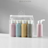 60ml 4 pcs cosmetic sub-bottling set, travel skin care products, shower gel, water lotion, large-capacity clamshell squeeze small empty bottle, portable travel supplies