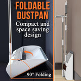 Household Cleaning Sweeping Space Saving Folding Broom & Dustpan Set