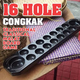 16 Hole Congkak Classic Traditional Malay Full Wood Board Game
